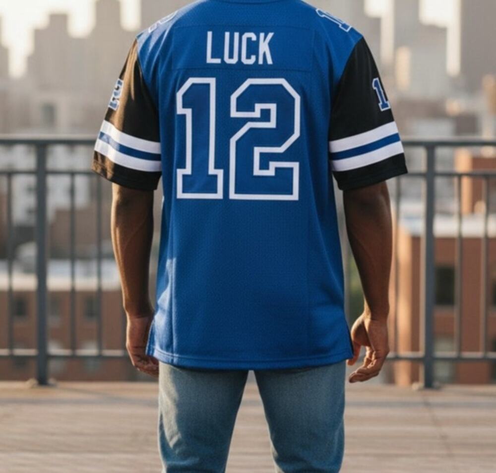 Andrew Luck #12 Indianapolis Colts Majestic Blue NFL Football Jersey Men's L